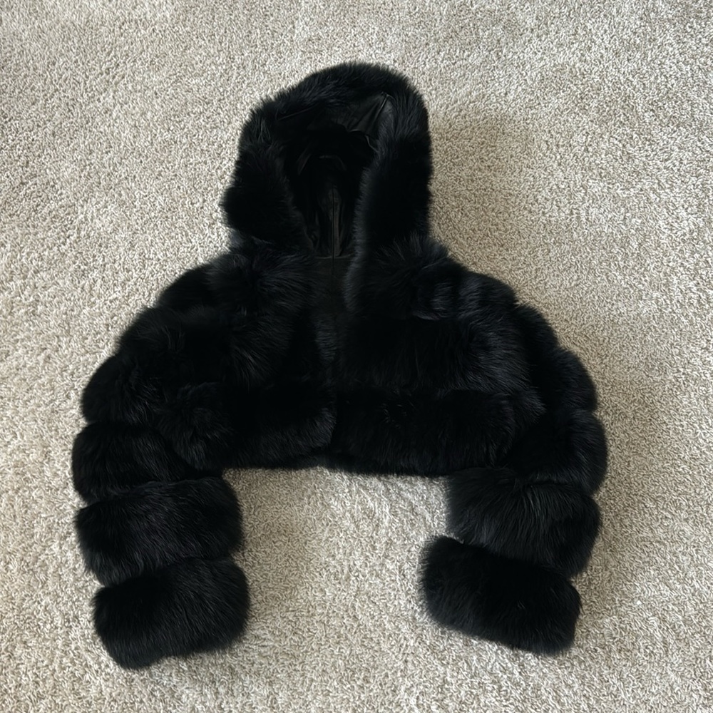 High Quality Faux Fur Cropped Jacket